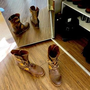 Sorel Wedge Leather Booties No Box